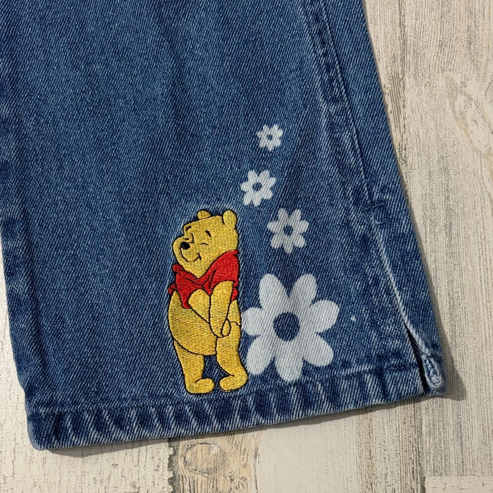 Vintage Kids Jeans with Winnie The Pooh and Floral Design - Picture 2 of 11